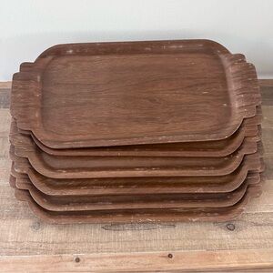 Vintage Toastmaster Hospitality Wood Trays 1030’s McGraw Electric Co Lot of 7